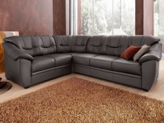 Dabīgas ādas izvelkams stūra dīvāns-gulta SAVONA nL
